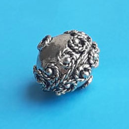 Бусина металл серебро "Шар" (фото, вид 1)