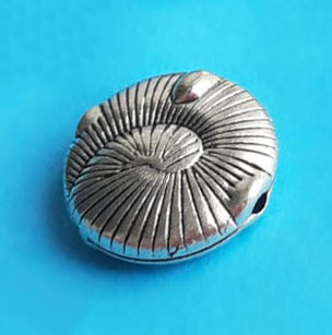 Бусина металл серебро "Ракушка" (фото, вид 4)