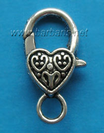 Замок для бус "карабин" серебро Замок для бус "карабин" серебро