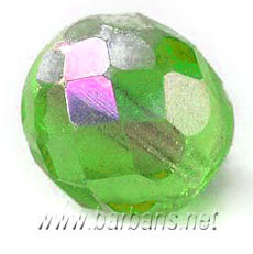 Preciosa Граненные бусины "Зеленые" стекло Preciosa Граненные бусины "Зеленые" стекло