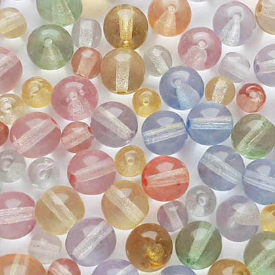 Preciosa Набор бусин "Разноцветные шарики" стекло (фото)